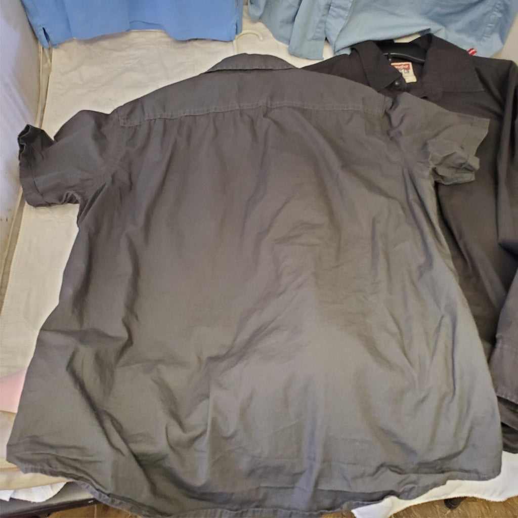 Lot of 4 Mens Wrangler Jeans Co 100% Cotton Long & Short Sleeve Shirt Size L
