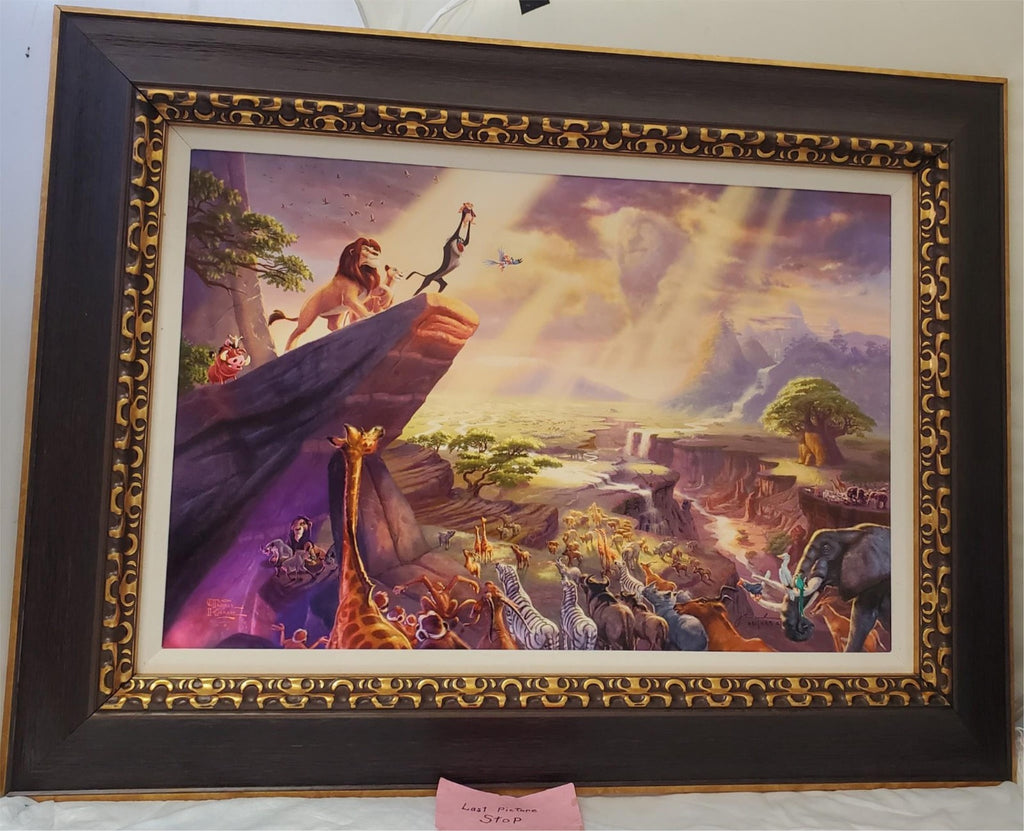 Thomas Kinkade The Lion King 18 x 27 inches AP LE Framed Canvas Disney Art