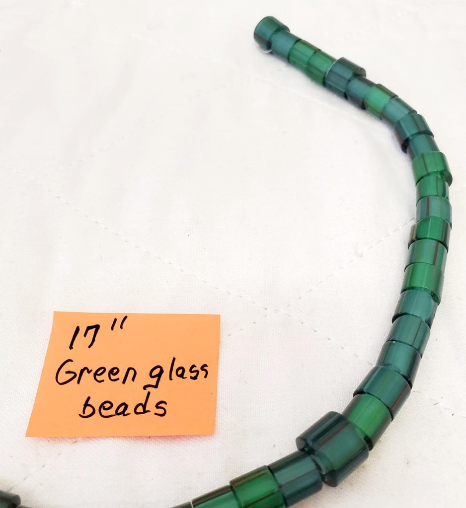 17" Emerald Green Glass Beads