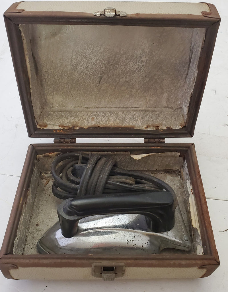 Vintage Antique Electric Iron with Case