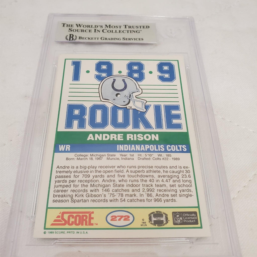 Andre Rison #272 Autographed 1989 Score Rookie Card