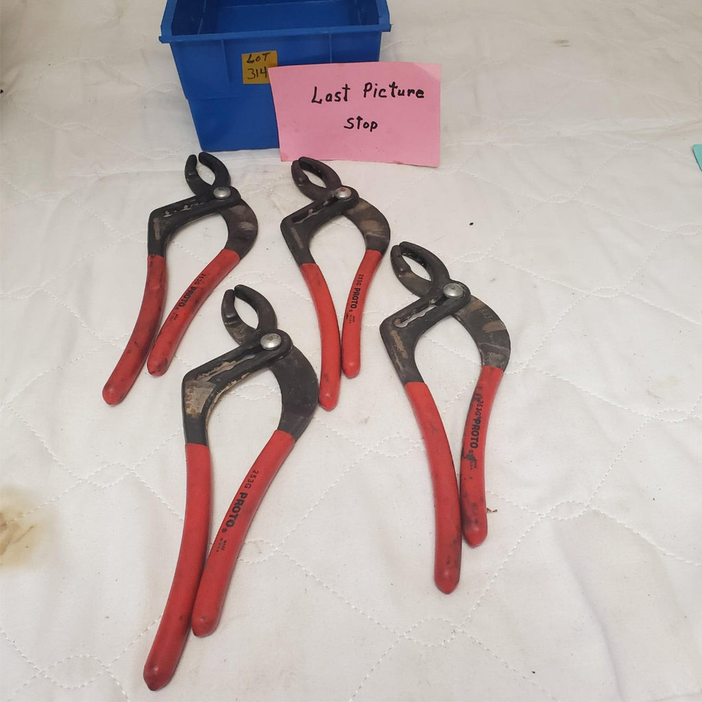 Lot of 4 Proto 253G Soft Jaw Cannon Plug Pliers LOT-314