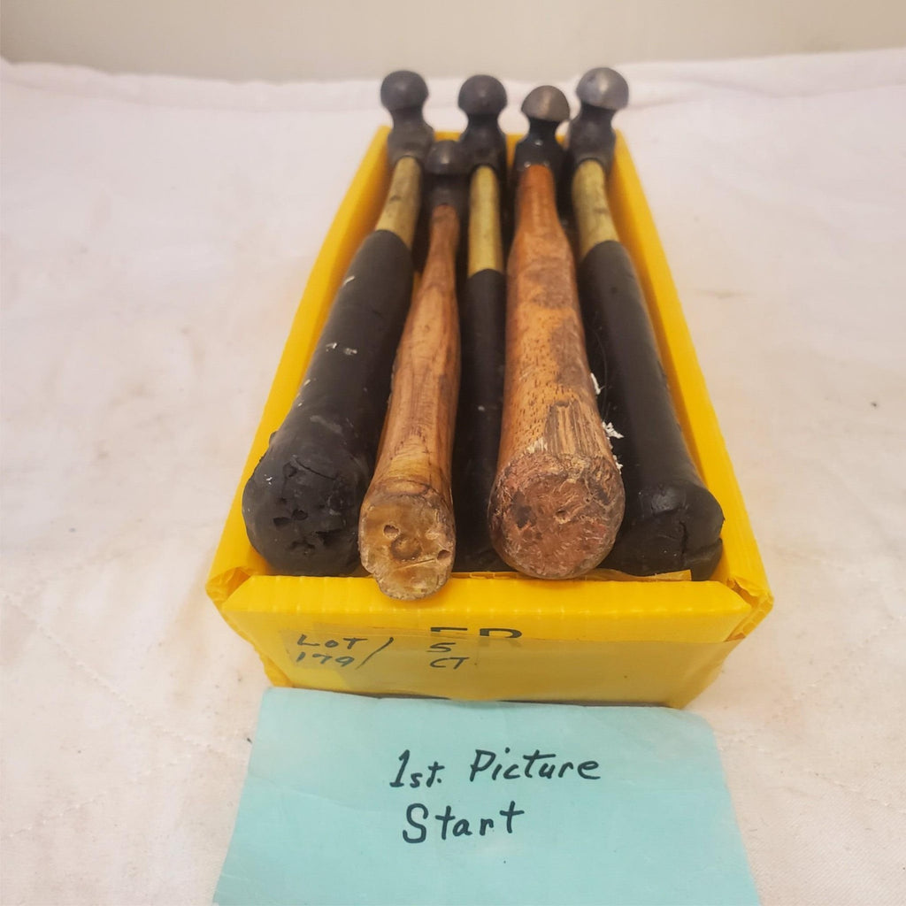 Lot of 5 Assorted Vintage Stanley Ball Peen Hammer LOT-179