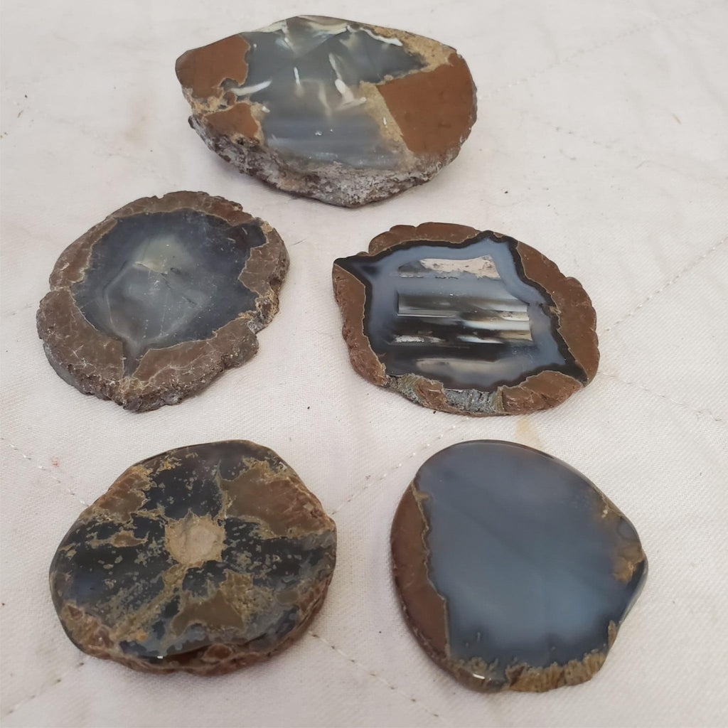 Collection of Natural Beautiful Agate Geode Druzy Slices