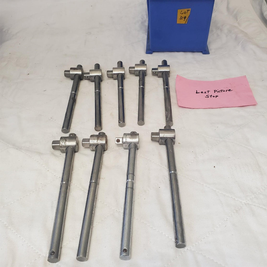 Lot of 9 Assorted 3/8 Inch Drive Sliding T-Bar LOT-319