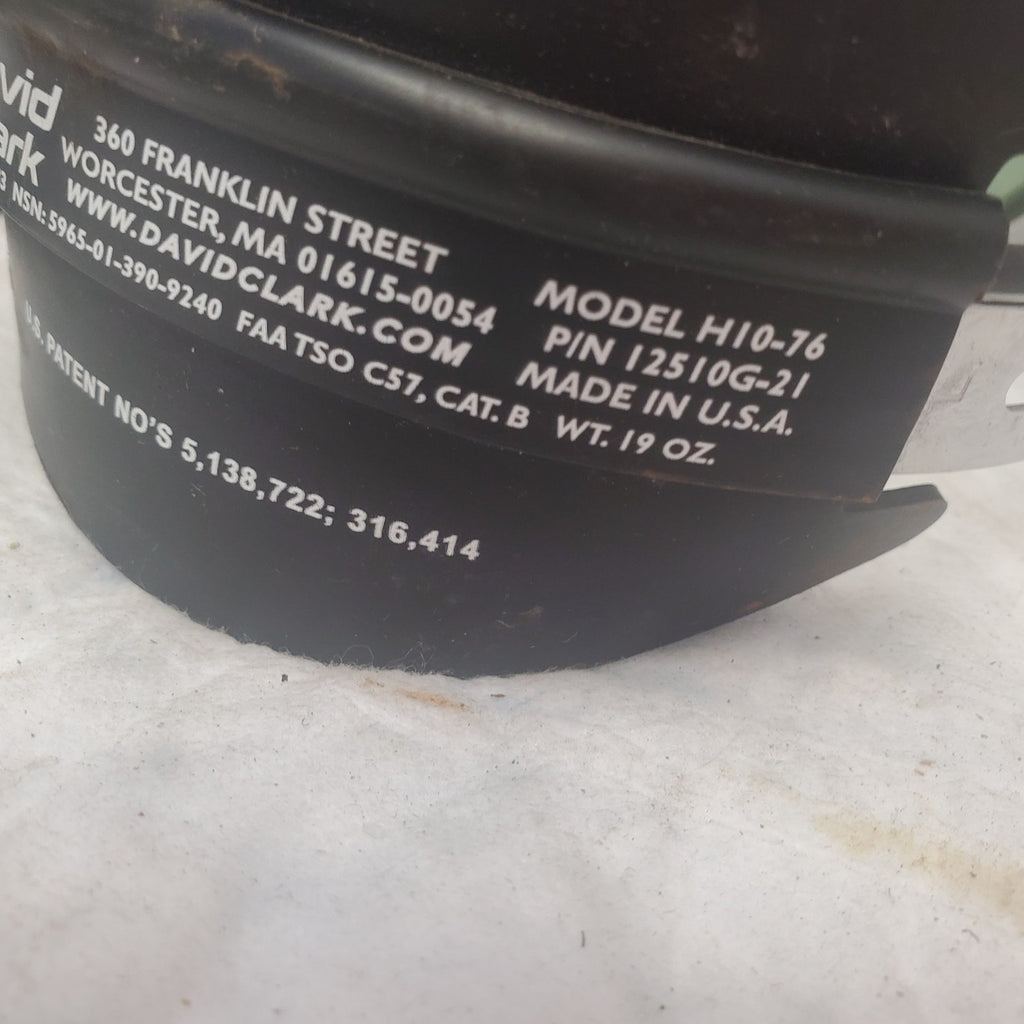 David Clark H10-76 Pilot Military Headset Made in Usa LOT-703