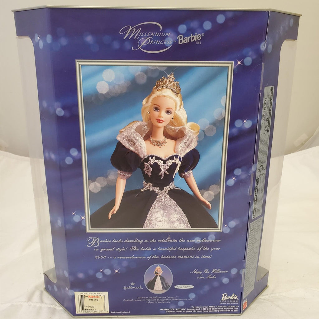 Barbie 1999 - Millennium Princess Barbie Doll - Mattel Blonde Blue Velvet Dress