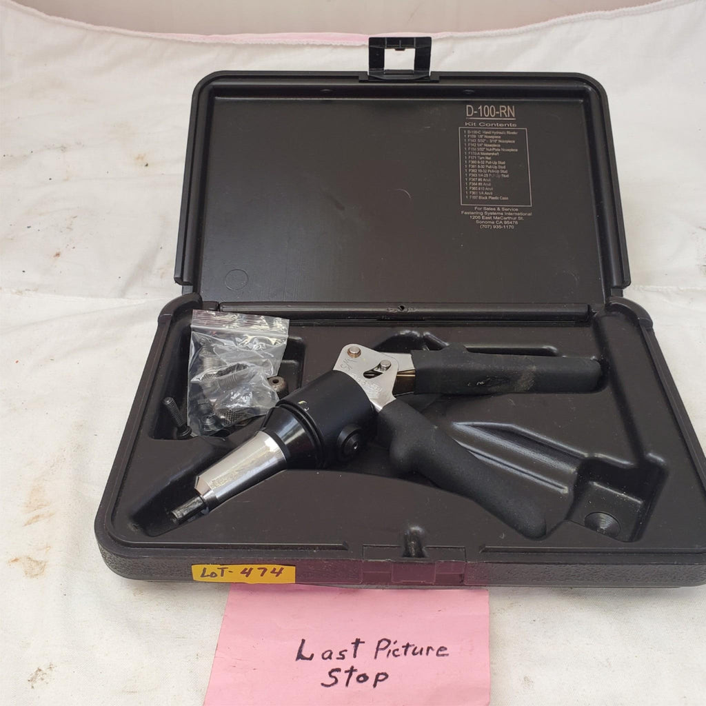 FSI D-100-RN Combination Hand Hydraulic Riveter Nutsetter Kit with Case LOT-474