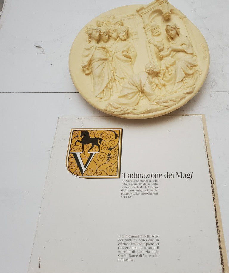 Studio Dante Di Volteradici Adorazione Dei Magi and La Nativita Plate