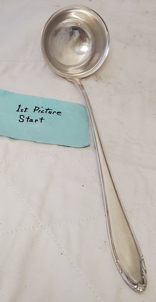 WMF WMF37 Silverplate 12 1/2" Long Handle Punch Soup Ladle 