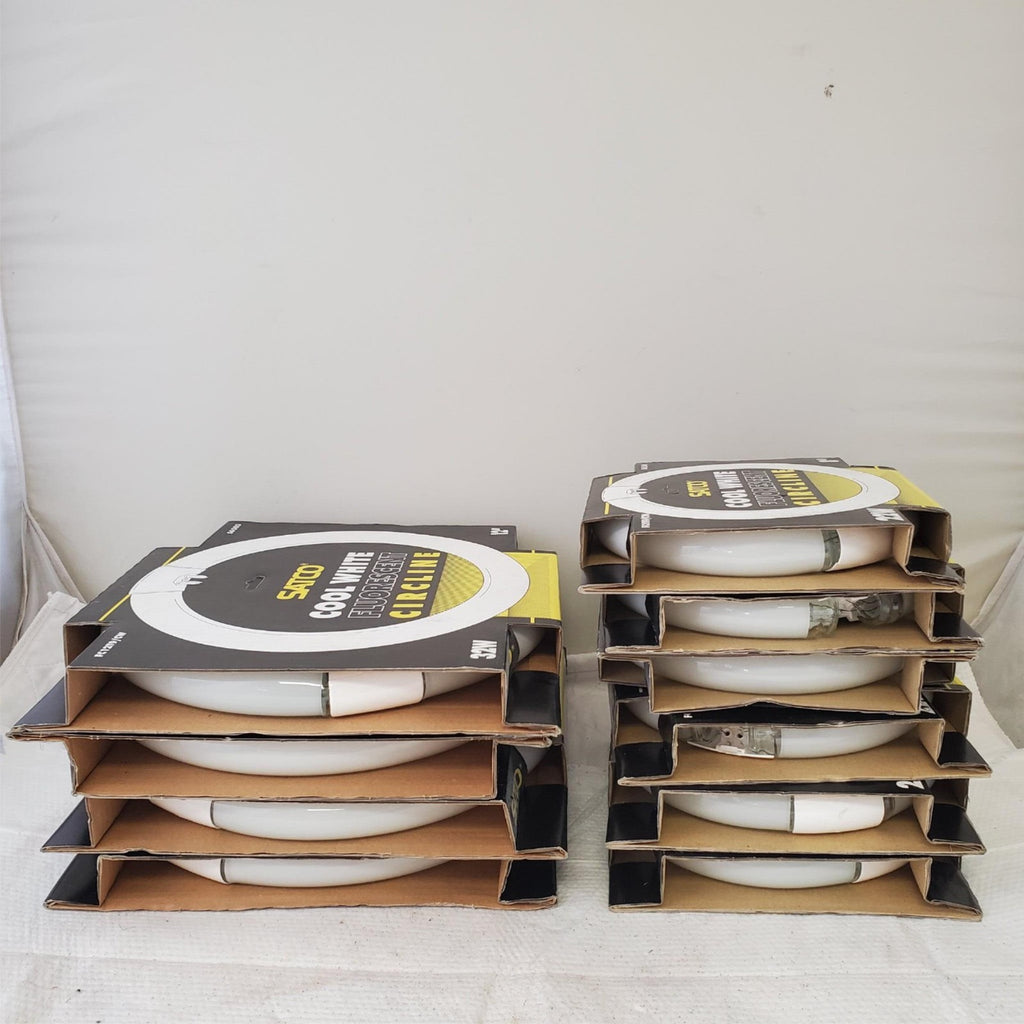 Lot of SATCO Various 8" 12" Circline Rapid Start Fluorescent Light Bulbs