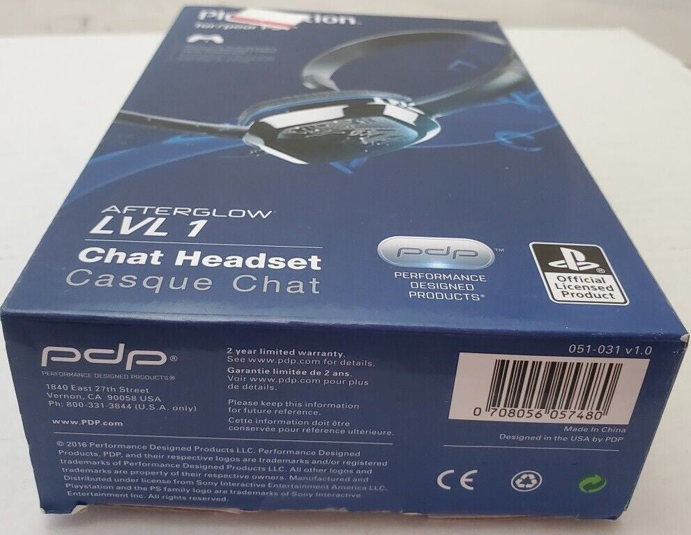 Brand New PDP Afterglow LVL 1 Chat Headset Casque Chat