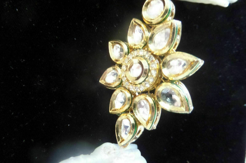 Glamorous Elongated Pearl Reversible & Adjustable Gold Yarn Necklace