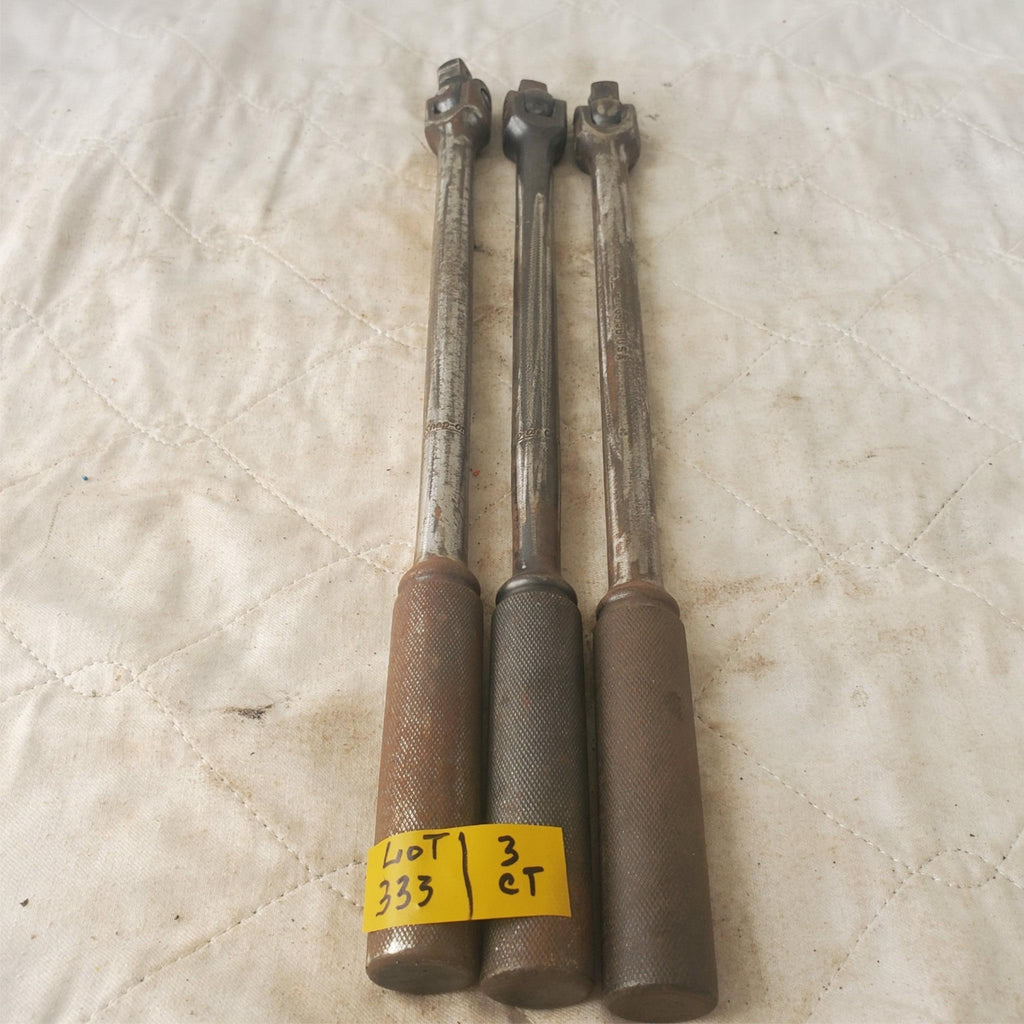 Lot of 3 Vintage Snap-On Drive Flex Head Breaker Bar Extension LOT 333