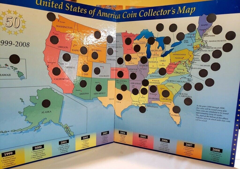Lot of USA Presidential Coin Series 1999-2008 Limited Edition Holders Books