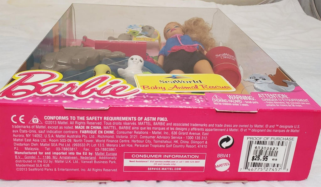 2013 Barbie I Can Be Baby Animal Rescuer #BBV41 SeaWorld  Doll