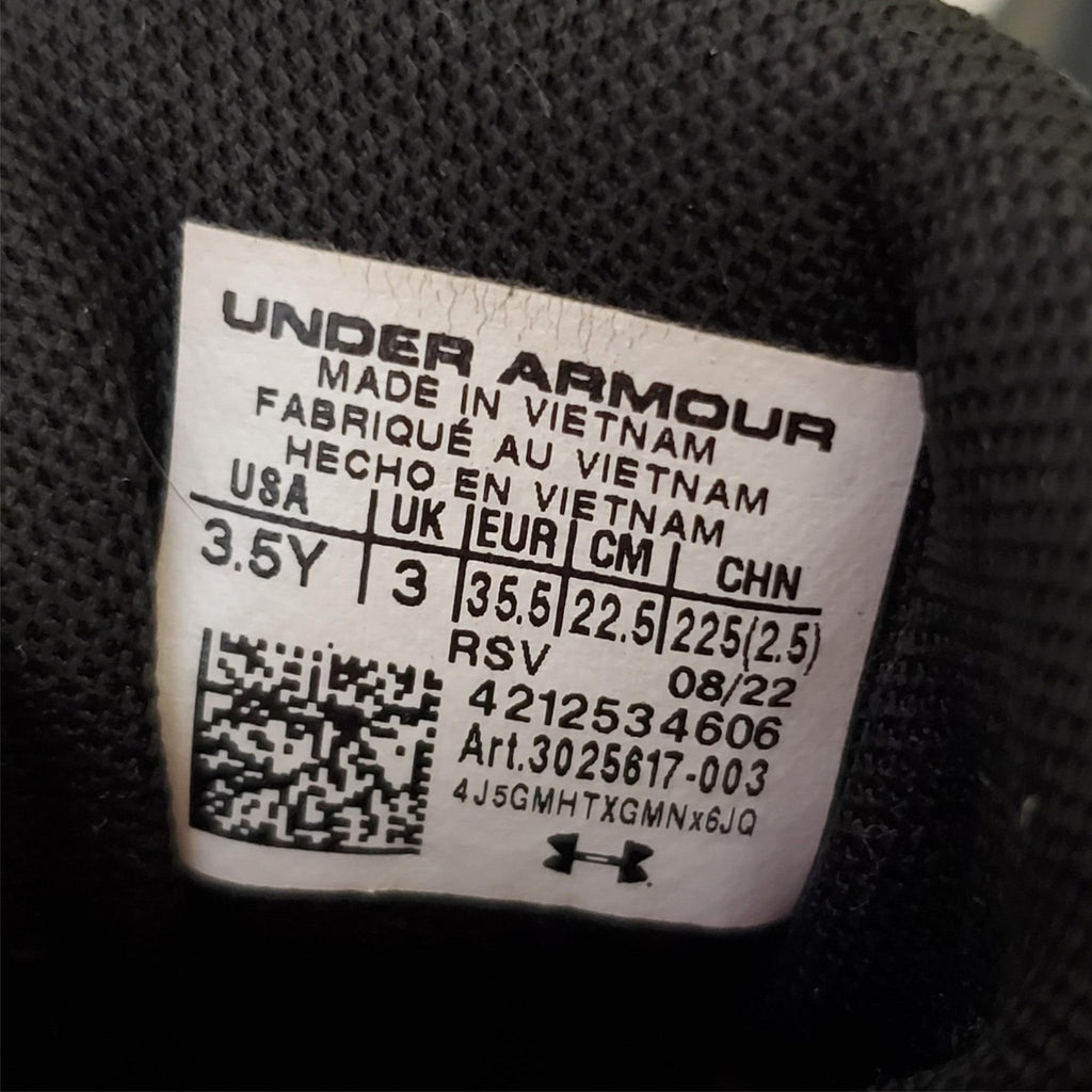 Under Armour Black Lockdown 6 Basketball Shoes Size 3.5 Y