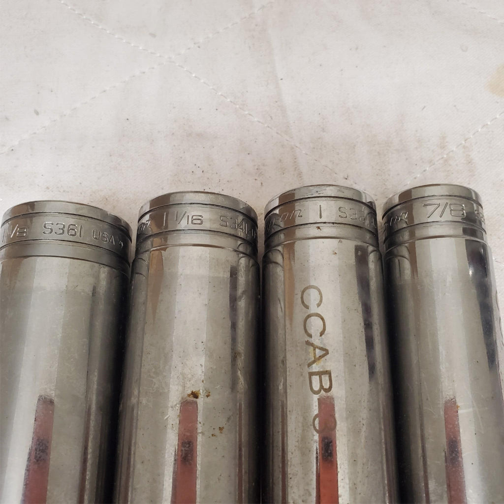 Lot of 8 Snap-on Deep  Chrome Socket Set CCAB3 LOT-AB-17