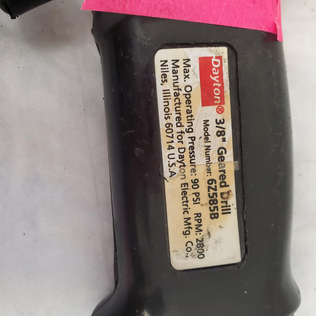 Dayton 6Z585B Pistol Grip Pneumatic Air Drill Air Tool WW-10