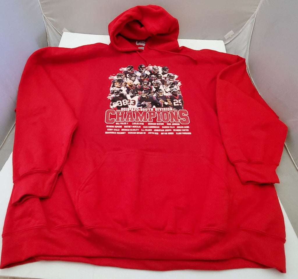 Houston Texans NFL 2019 AFC South Division Champions Hoodie Hooded Coat