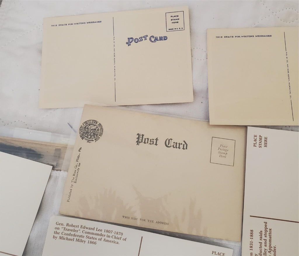 civil war post cards Leib Image unposted, York PA,  Lincoln, Grant, Lee, Davis