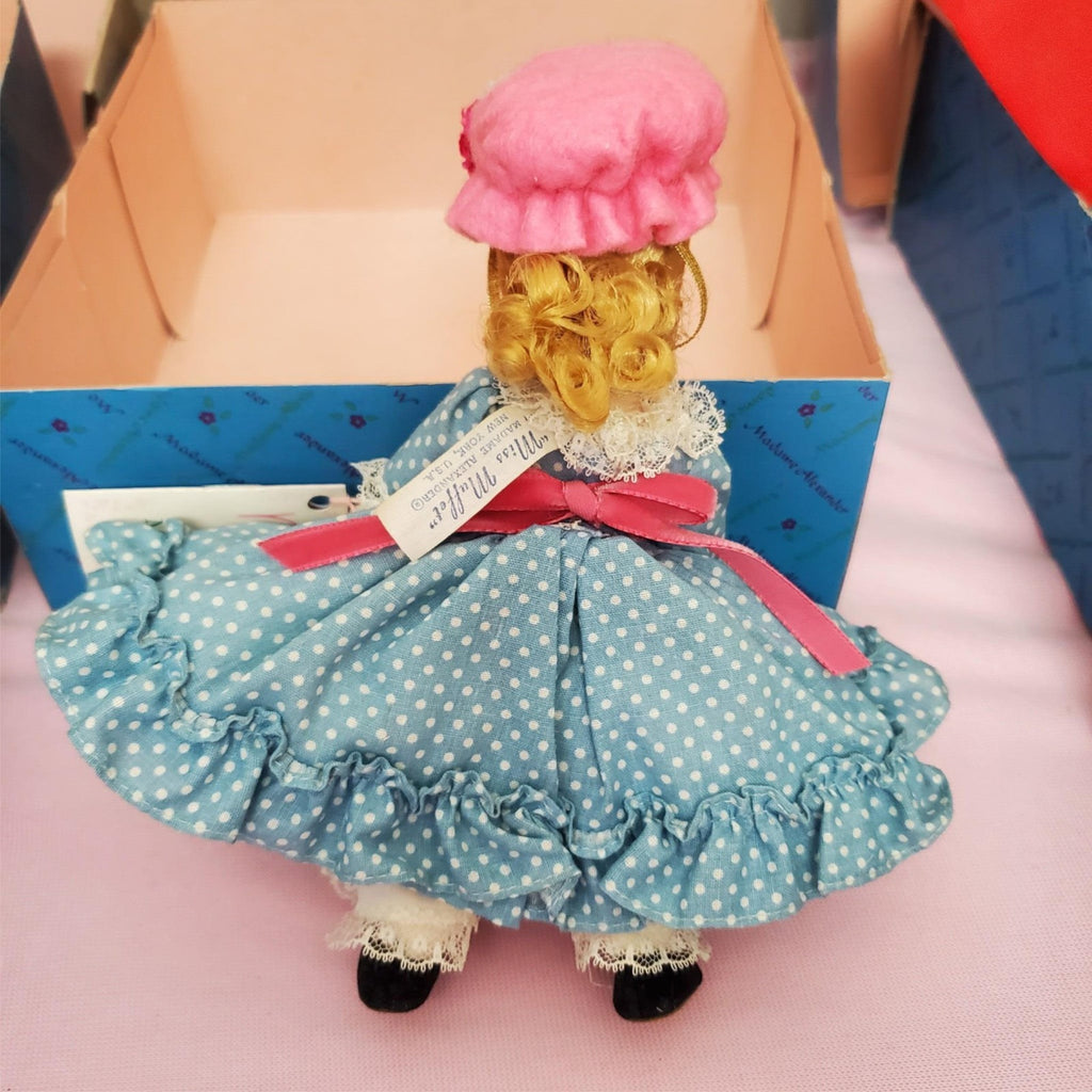 Set of 5 Madame Alexander Miniature Showcase Dolls with Box & Stand
