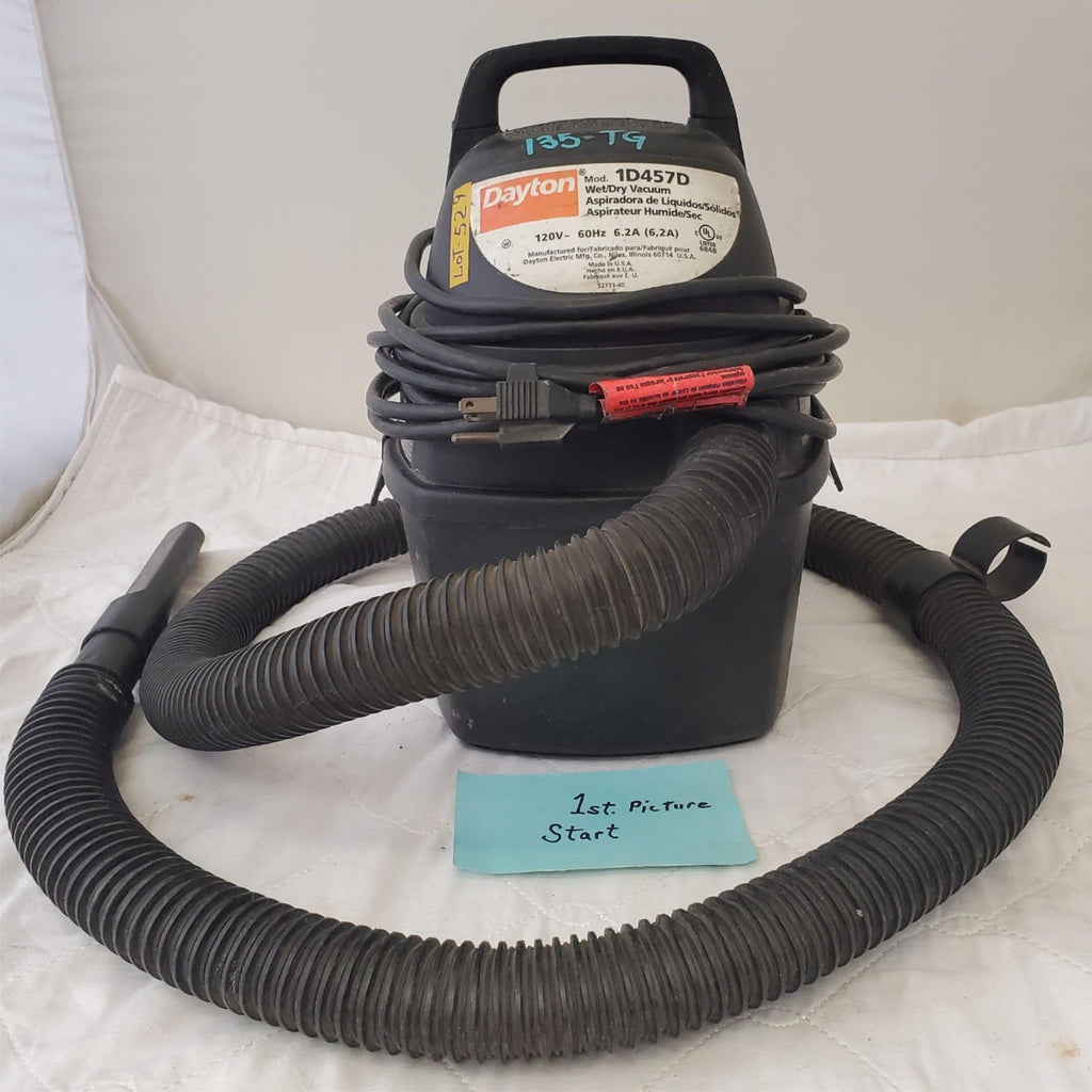 Dayton 1D457D Wet/Dry Vacuum Cleaner 120V 60Hz LOT 529