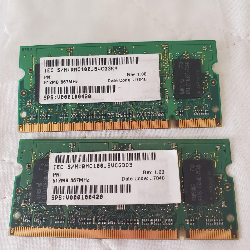 Samsung  M470T6554EZ3-CE6 512MB PC2-5300S-555-12-A3 Laptop Memory