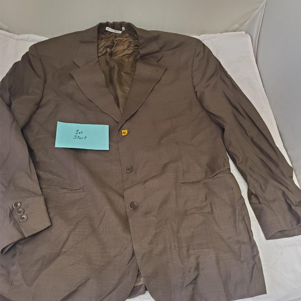 HUGO BOSS Tatlagia 100% Wool Mens Brown Blazer Suit Jacket Sport Coat 42R