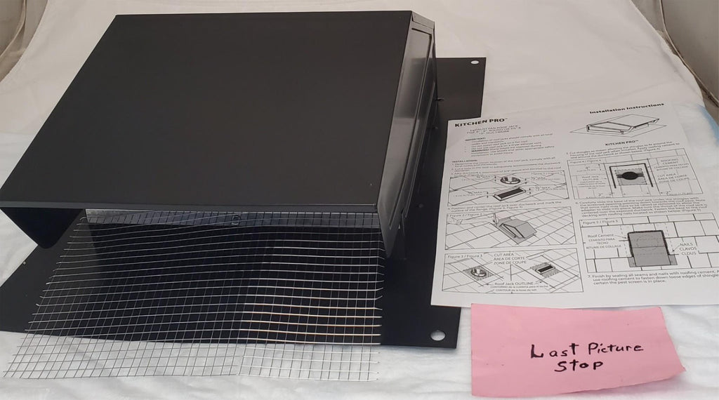 TopShield Kitchen Pro Roof Jack TSKV68 Black Vent Cover Round Ductwor
