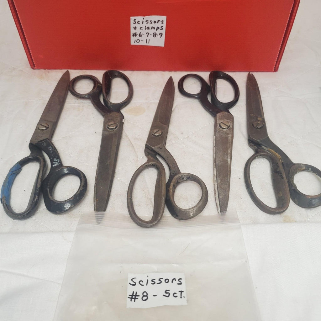 Lot of 5 Upholstery Tailor Cutting Sewing Shears Scissors #8