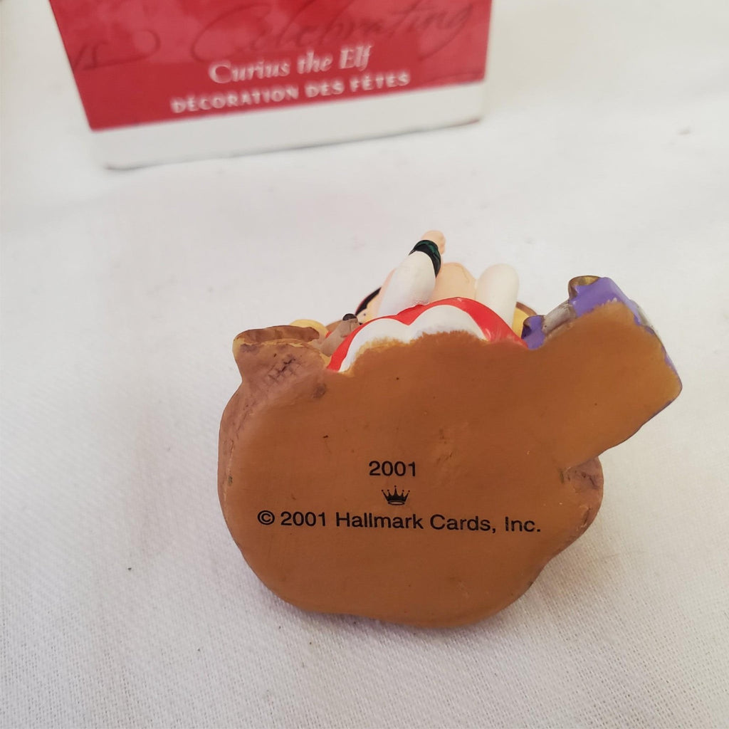 Hallmark Keepsake Ornament Cheerful Santa & Curious The Elf