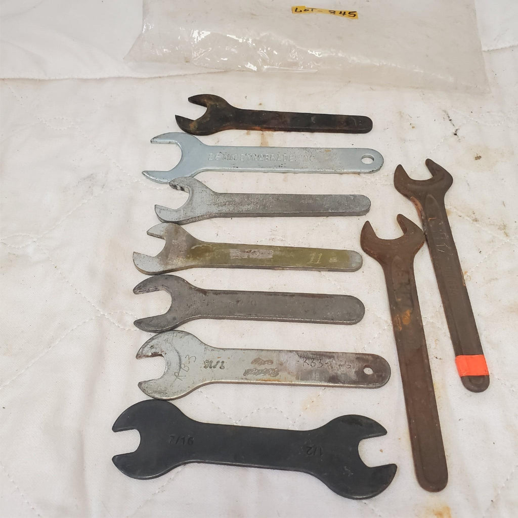 Lot of 9 Various Brand Assorted Open Ended Wrench Set LOT-845