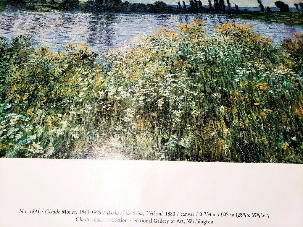 Claude Monet "Banks of the Seine, Vetheuil" 1880 Giclee Fine Art Print