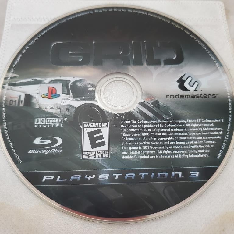 Grid Sony PlayStation 3 PS3 Video Game Disc Only