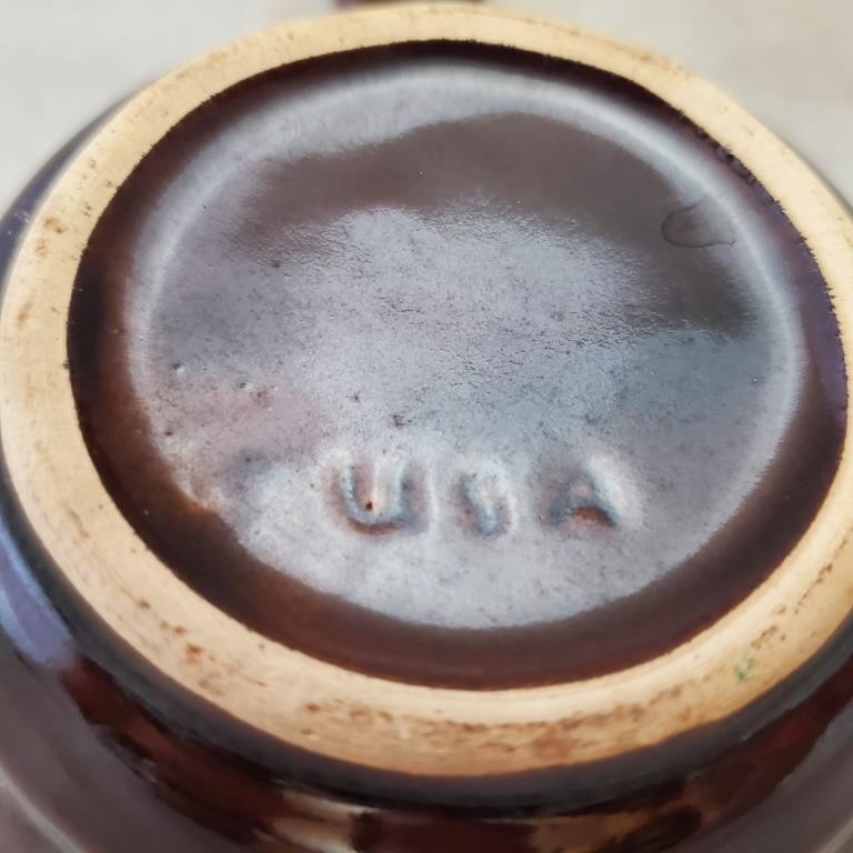 Marcrest Daisy Dot Brown Soup Chili Bowl Oven Proof Stoneware US Vintage Antique