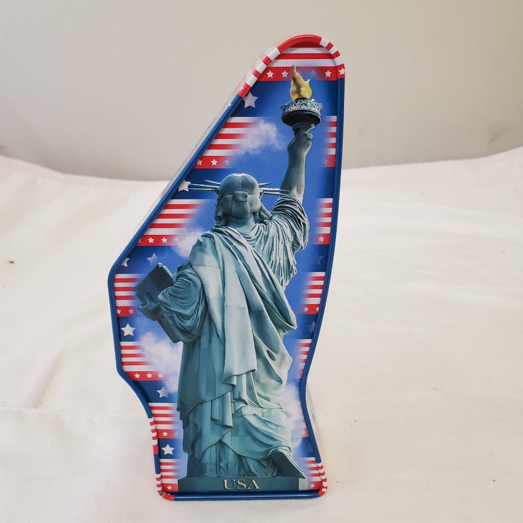 American Eagle Statue of Liberty Tin Candy Container