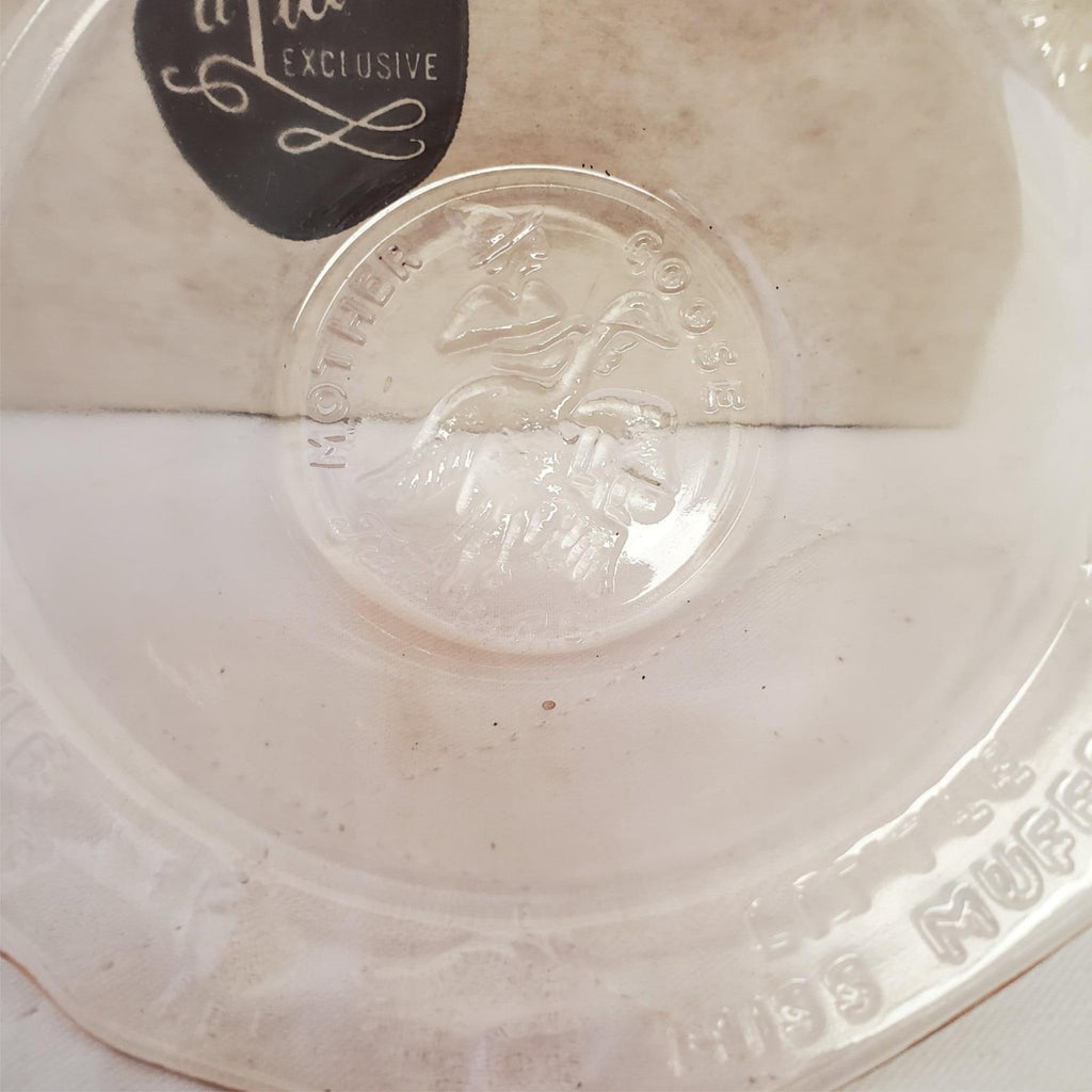 Tiara Exclusives Amber Glass Nursery Rhyme Humpty Dumpty Baby Plate Bowl Cup