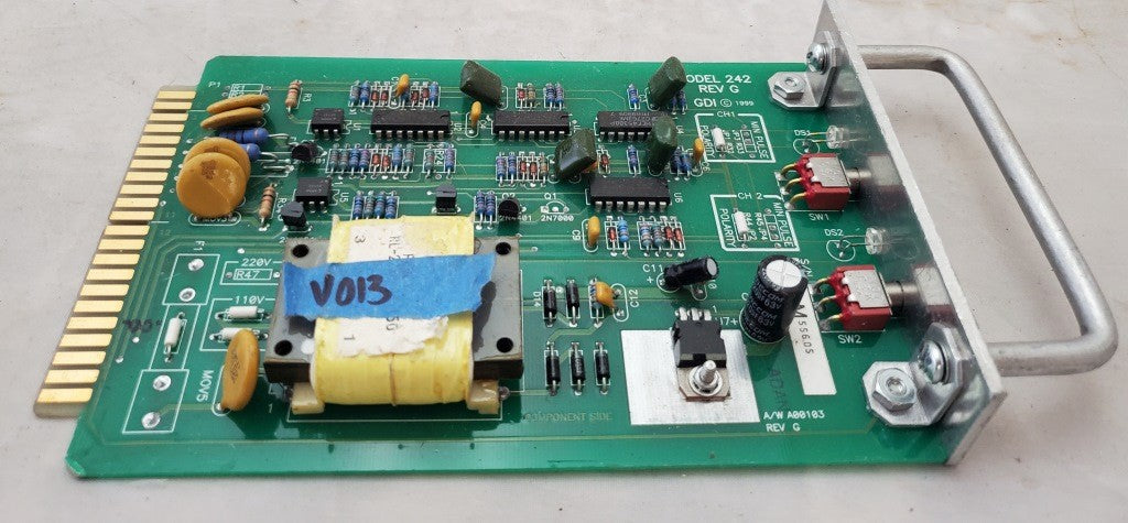 GDI Model 242 REV G Circuit Board  DC Dual Isolator Dual Channel