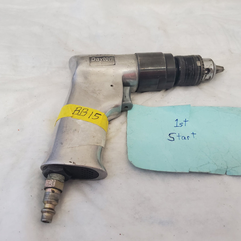 Dayton Pistol Grip Pneumatic Air Drill Air Tool BB-15