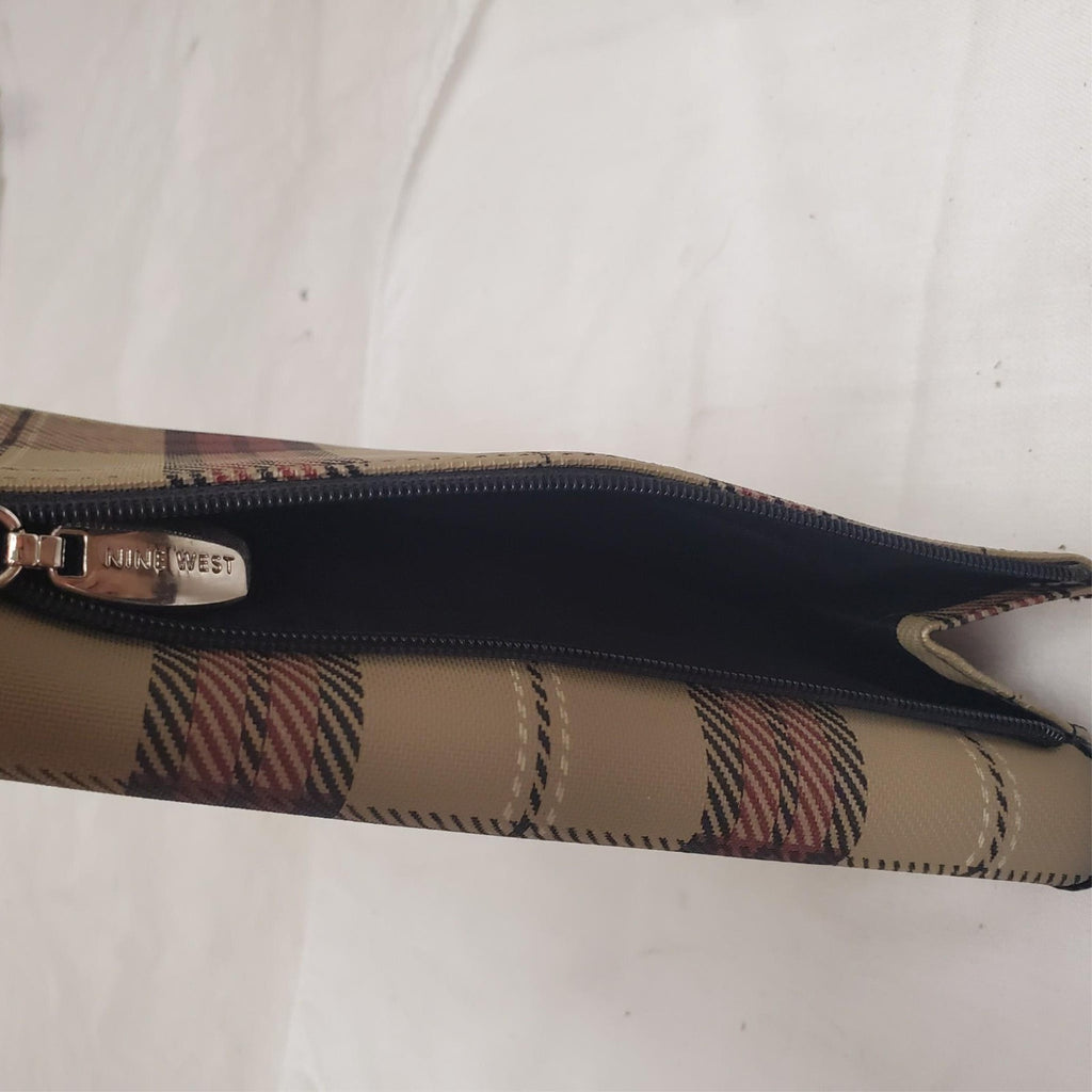 Nine West Organizer Wallet Clutch Plaid Pattern Travel Purse for Women