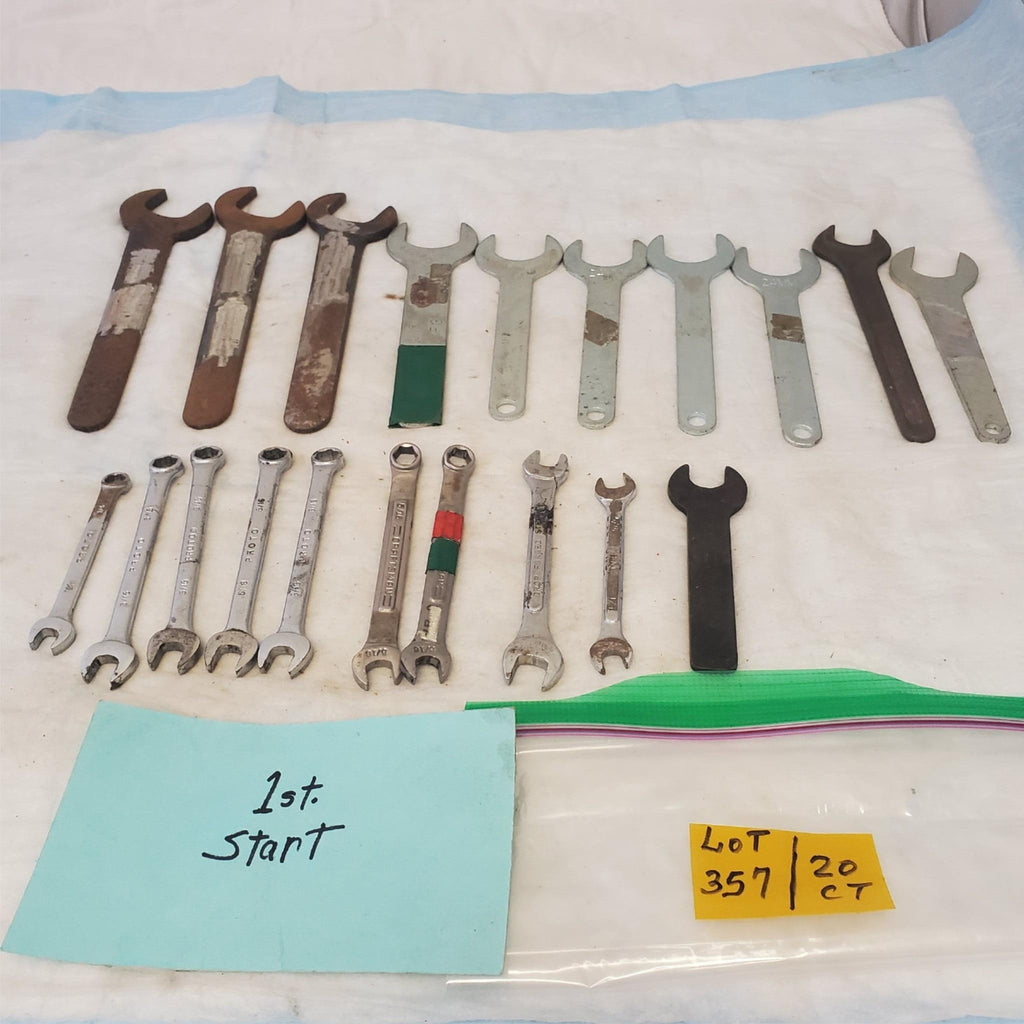 Lot of 20 Various Brand Assorted Size Wrenches Hand Tools LOT 357