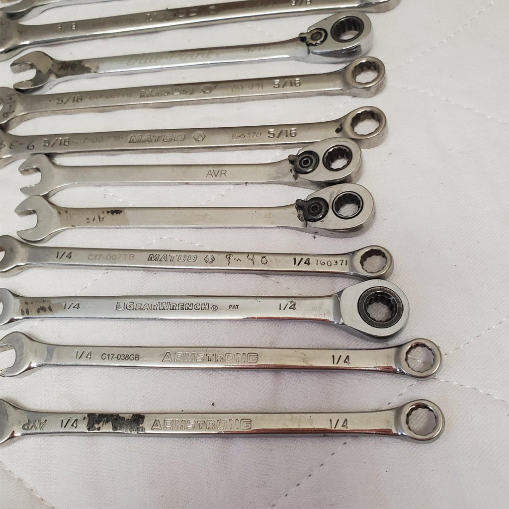 Lot of 16 Assorted Combination Wrench Set LOT-729