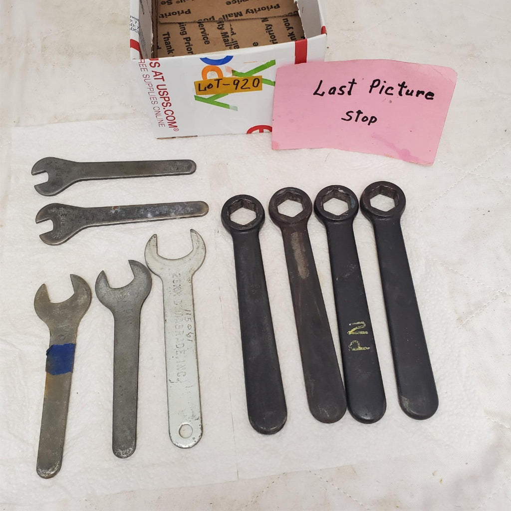 Lot of 9 Assorted Open End and Box End Wrenches LOT-920