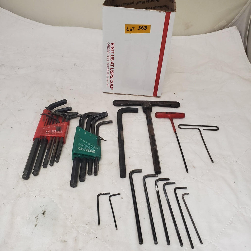 Lot of Assorted Hex-L Key & T-Handle Allen Wrench Lot-363