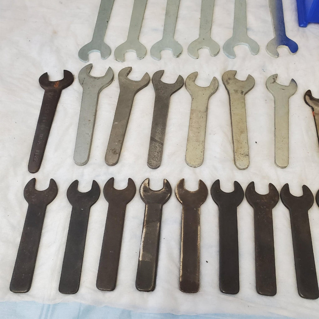 Mixed Lot of 29 Open Ended Wrench Spanner Machinist