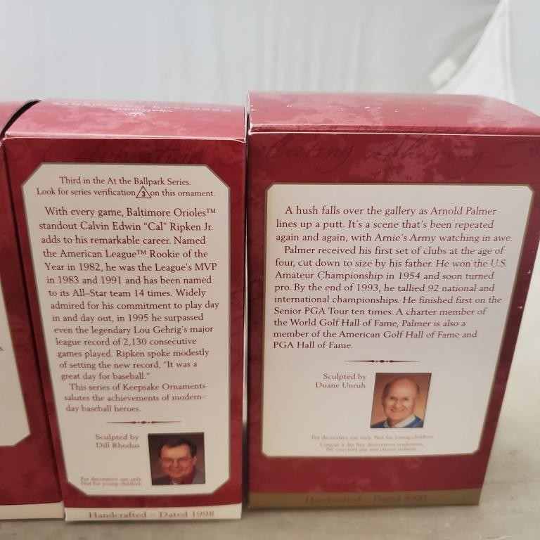Hallmark Keepsake Nolan Ryan Hank Aaron: At the Ballpark & More Ornaments