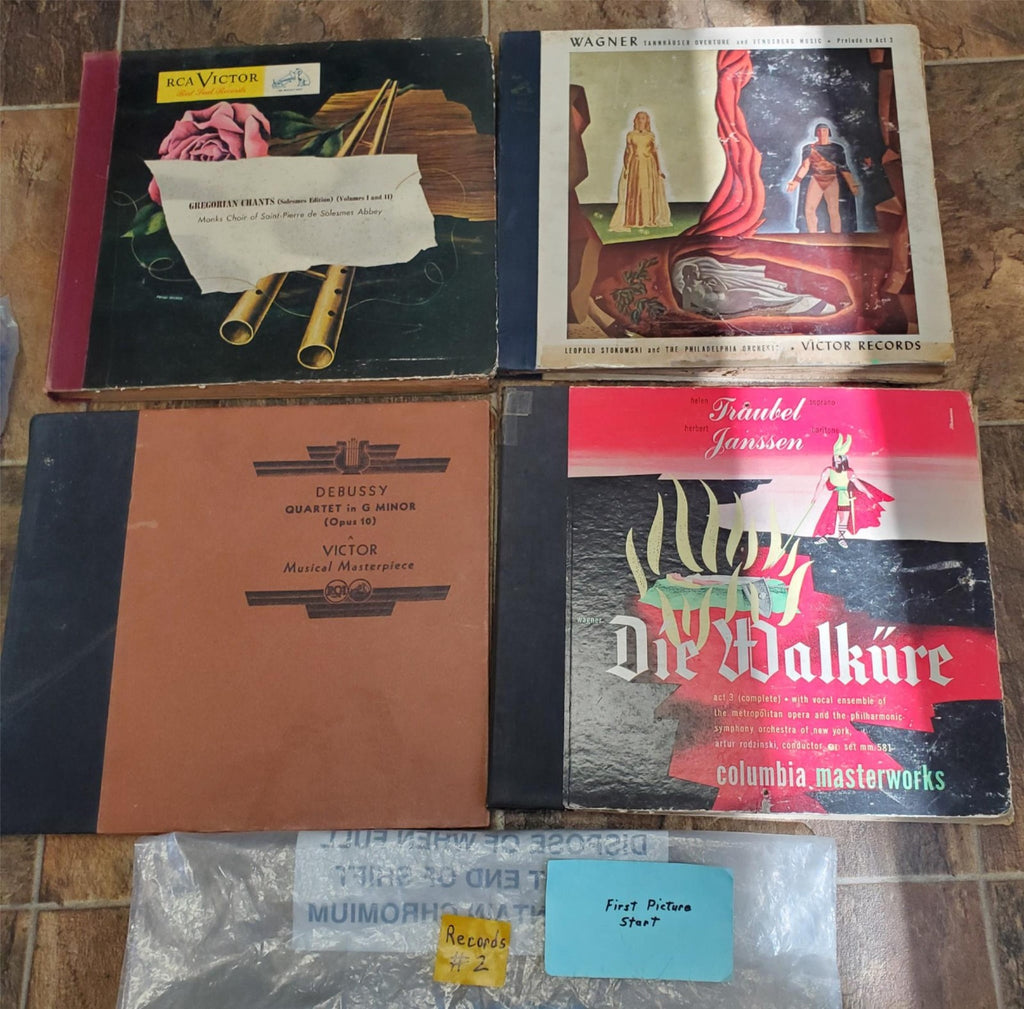 Lot of 4 RCA Victor Record Sets - Wagner, Debussy, Walkure, Chants #2