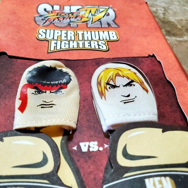 Capcom Thumb Covers Super Street Fighters Ryu vs Ken Collectible Toy