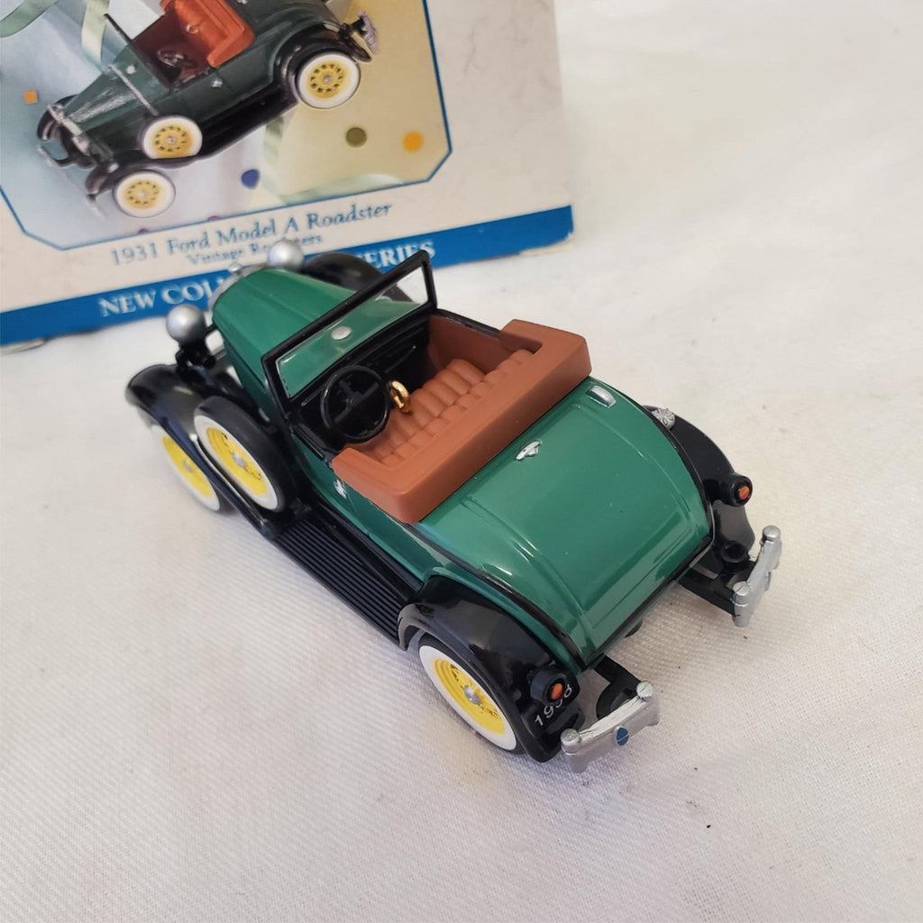 Hallmark Keepsake Ornament 1931 Ford Model a Roadster & Pewter Rocking Horse